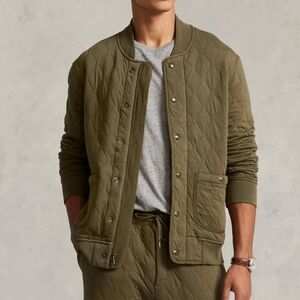 Magaschoni Mens Quilted Luxury Jersey Jacket